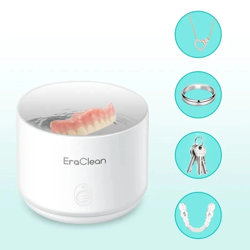 MI Eraclean Ultrasonic Cleaner For Invisible Braces Mini Portable Cleaning Machine With Storage Bag Rechargeable Denture Cleaner