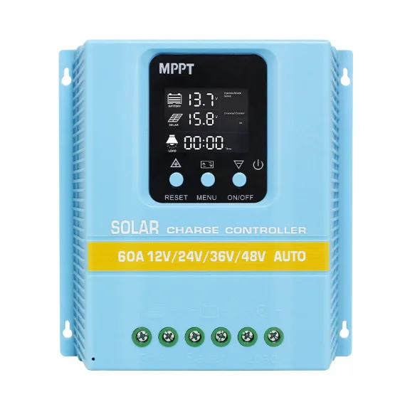 WPM 12V 24V 48V LCD Solar Charge Controller with Dual USB Ports Auto Detect Lighting Timer for Home RV Camping