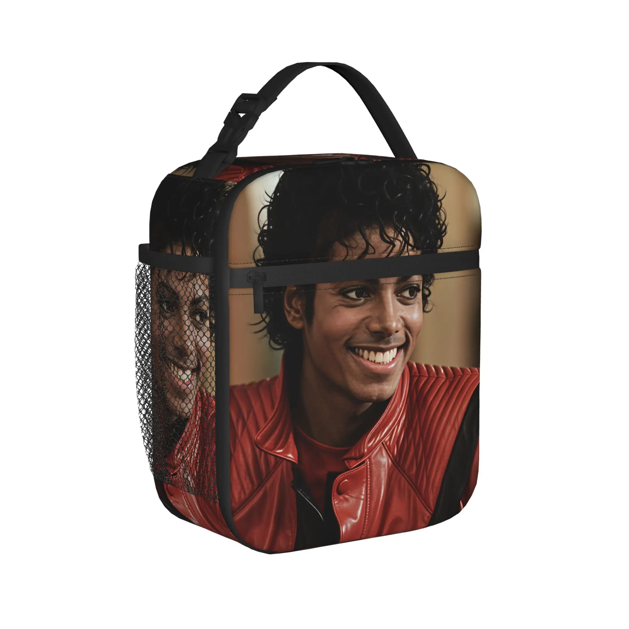Michael Jackson Lunch Bag  Vintage Lunch Box Outdoor Picnic Thermal Tote Handbags For Unisex Oxford Graphic Design Cooler Bag