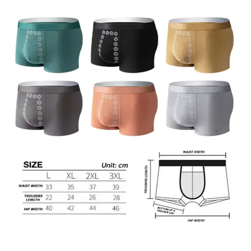 L-3XL Enlargement Men\'S Underwear Physiological Magnetic Underwear Magnetic Home Physiological Underwear Comfortable