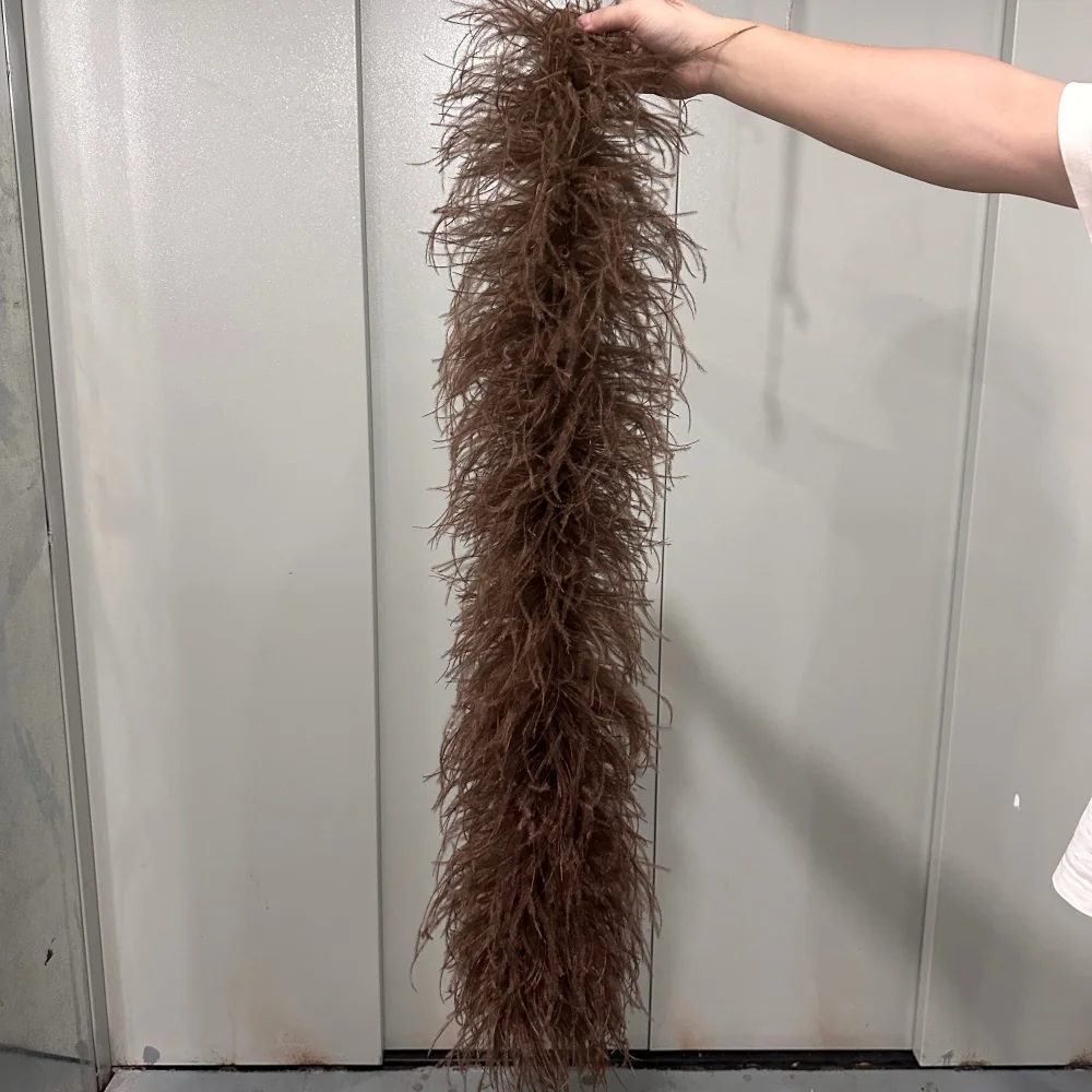 3/4/6/10/15 Ply Ostrich Feather Boa 1M Fluffy Natural Feather Trim Shawl For Wedding Party Costume Dress Sewing DIY Craft Decor