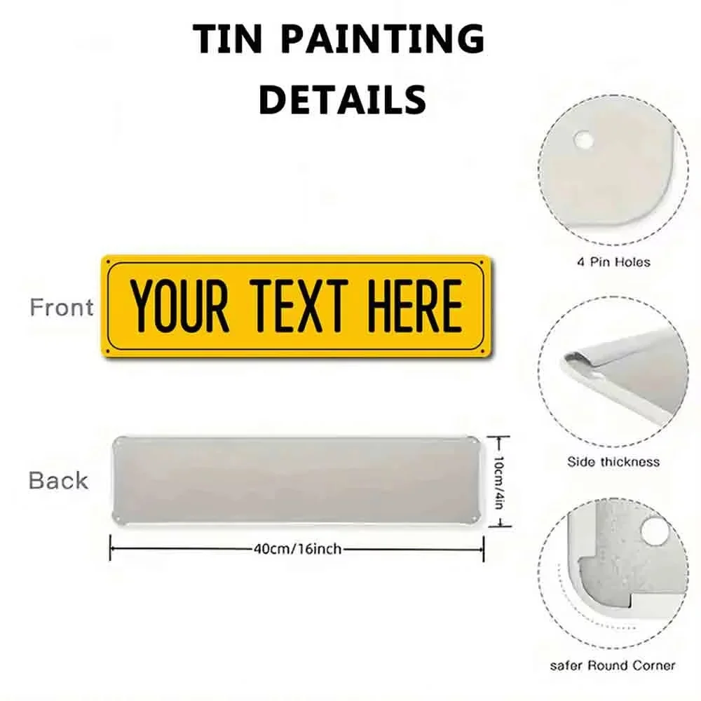 Personalized Custom Arrow Metal Street Sign With Your Text, Durable Decor for School, Business, Yard & House