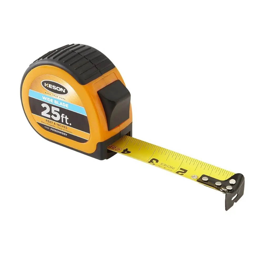 

Free Shipping- Short Tape Measure with Wide Nylon Coated Steel Blade (Graduations: ft., in, 1/8), 1-3/16-Inch by 25-F