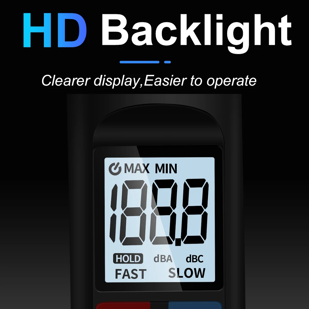 Digital Sound Level Meter Audio Level Meter Sonometro Sound Meter Decibelimetro 30-130dB Decibel Meter Portable Noise Meter