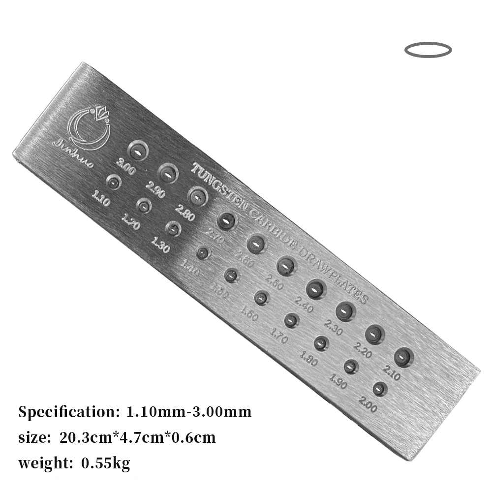 Fio de carboneto de tungstênio drawplates forma oval fio drawplate jóias que faz ferramentas jóias ouro e prata desenho do fio