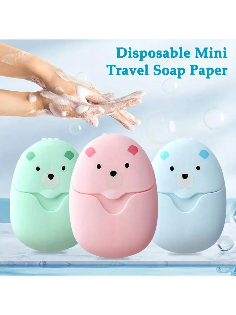 

Portable Mini Soap Paper for Hand Washing, Travel, Camping & Hiking - Disposable & Convenient