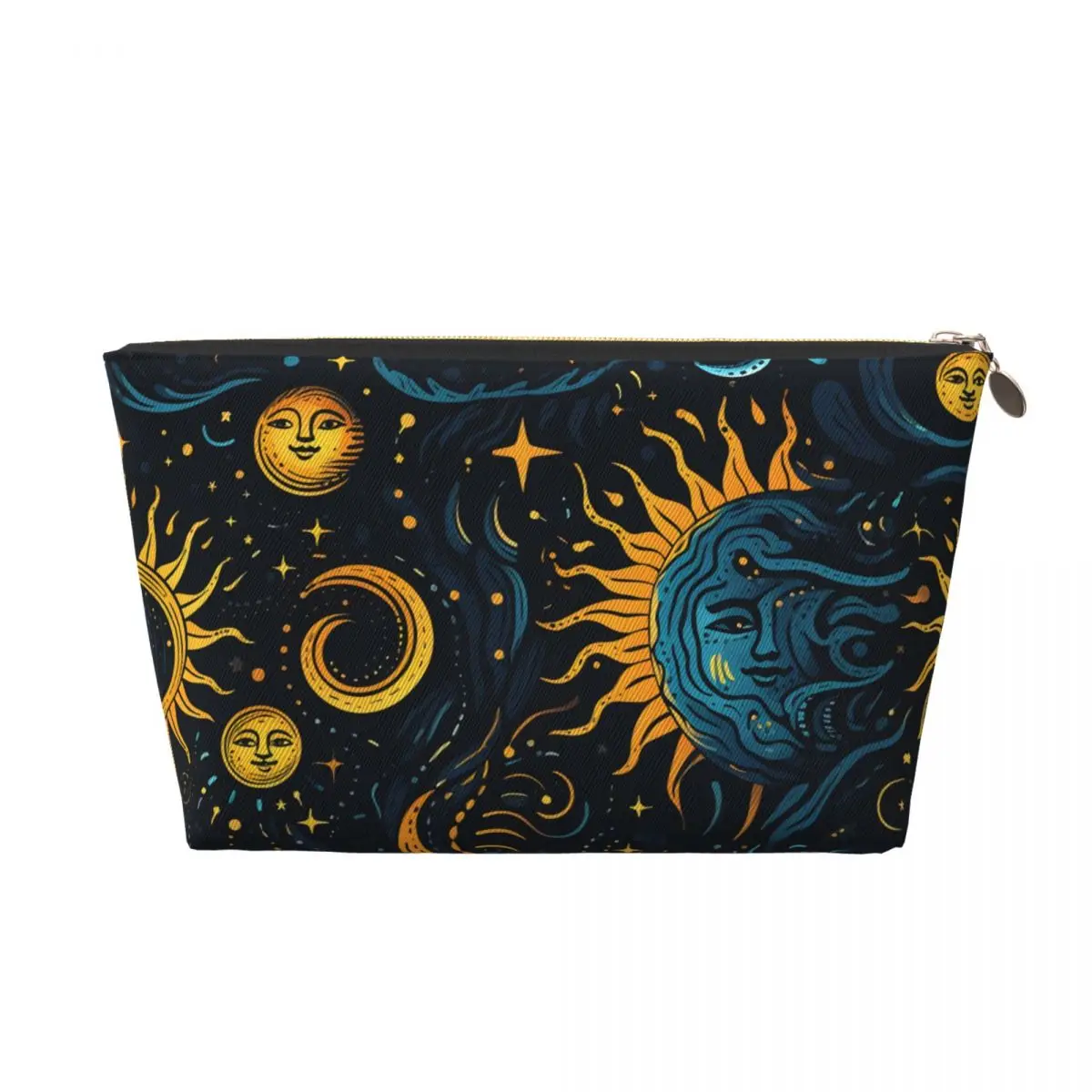 

Изготовленная на заказ косметичка «Солнце и Луна» женская красочная граффити Косметический органайзер для макияжа, женский чехол для хранения косметики Dopp Kit