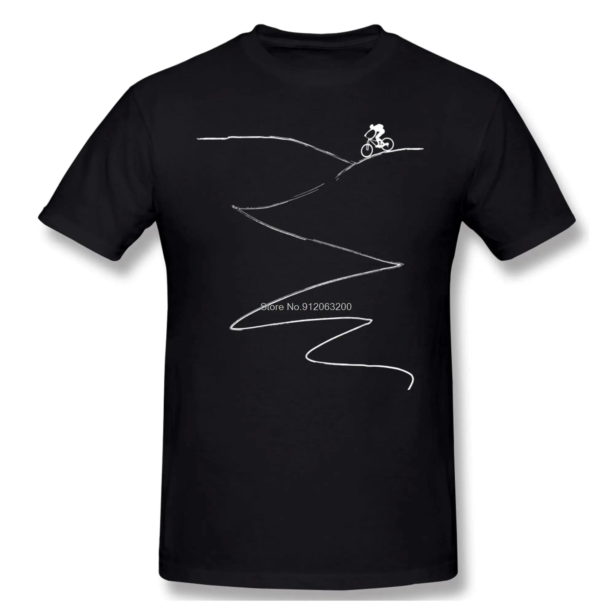Rengoku Mtb Men's Cotton Short Sleeve T-Shirt Customizable Bicycle Cyclist Gift Hand-painted Design Clothing Customization