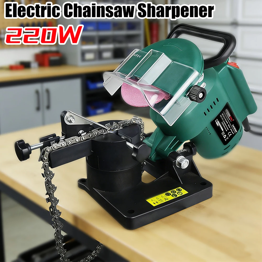 

Автоматическая портативная точилка для цепей бензопил мощностью 220 Вт, 100 мм, с регулируемым углом, 8500 об/мин, для заточки цепей, садовый инструмент