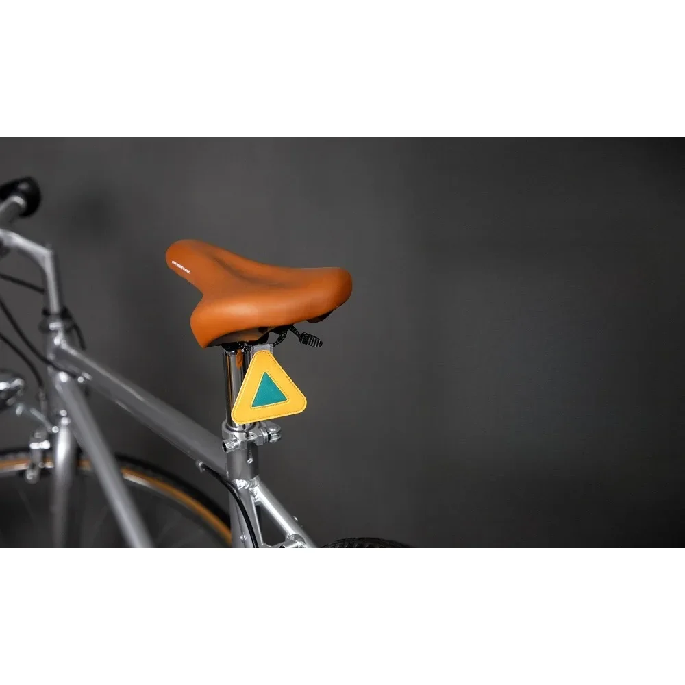 Sichtbarkeit bei Nachtfahrten Sicherheitswarn-Dreieck-Anhänger Multifunktionales Elastisches Reflektierendes Fahrrad-Dreieck-Schild Fahrradsattel – Detail 12
