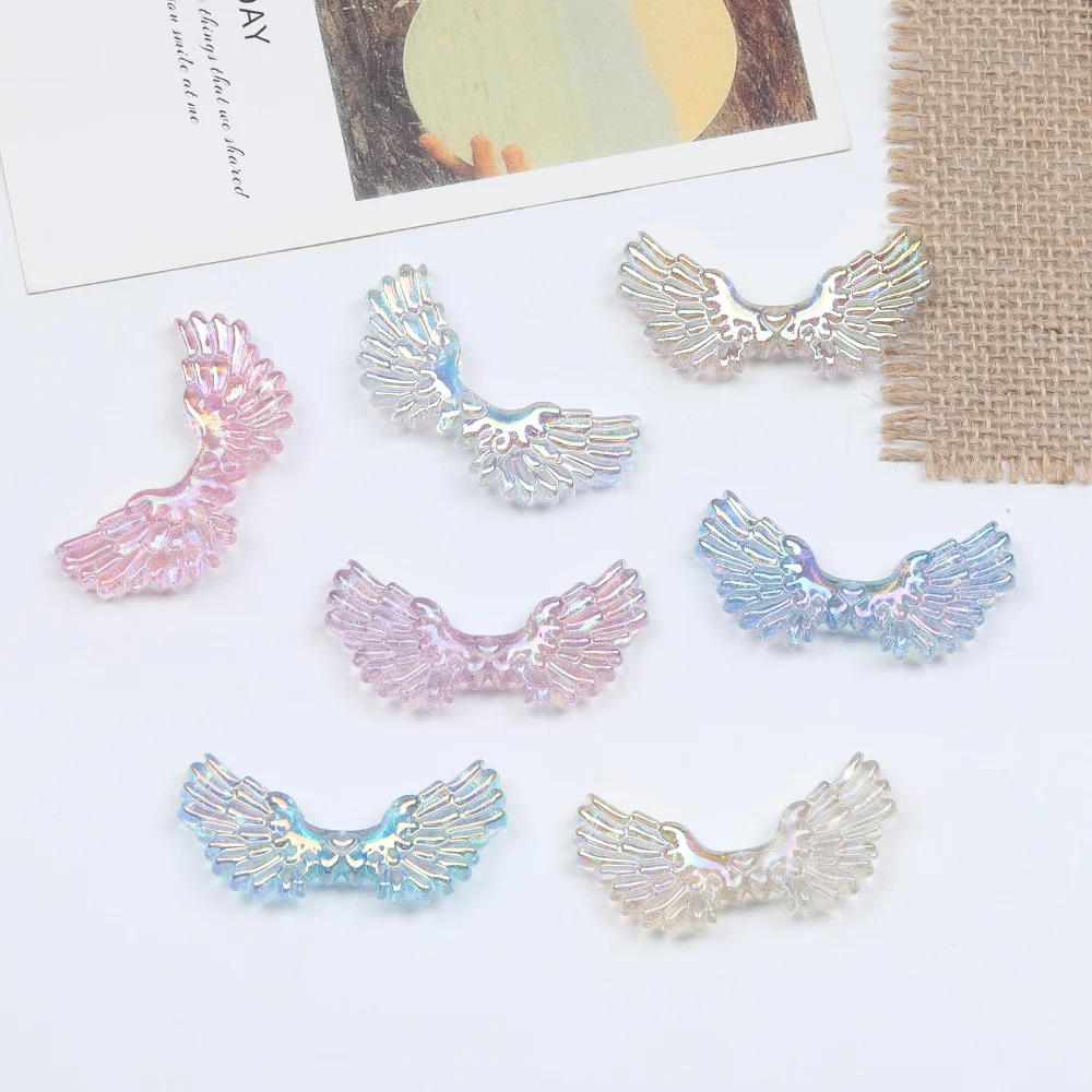 

Cordial Design 100Pcs 27*54MM DIY Beads/Jewelry Findings & Components/Hand Made/Aurora Effect/Wings Shape/Acrylic Bead #17601