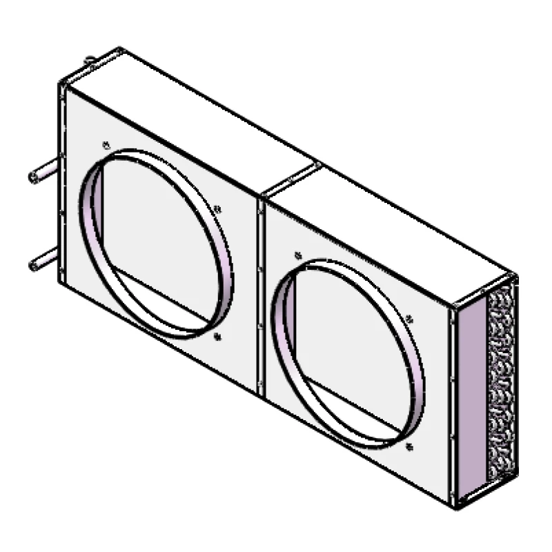

Conventiona fin & tube heat exchanger with precision thermodynamic calculation and flat design is for different wide application