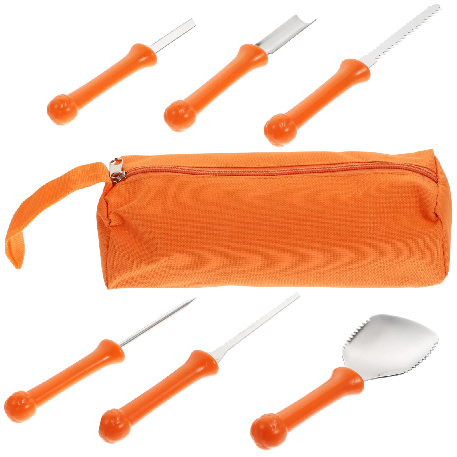 

Orange Pumpkin Carving Tool Set Ergonomic Handle Halloween Carving Kit Creative DIY Pumpkin Sculpting Supplies