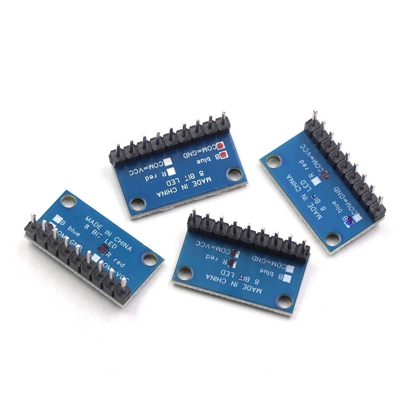 3.3V/5V 8-bit blue/red common anode/common cathode LED indicator module DIY LED light strip