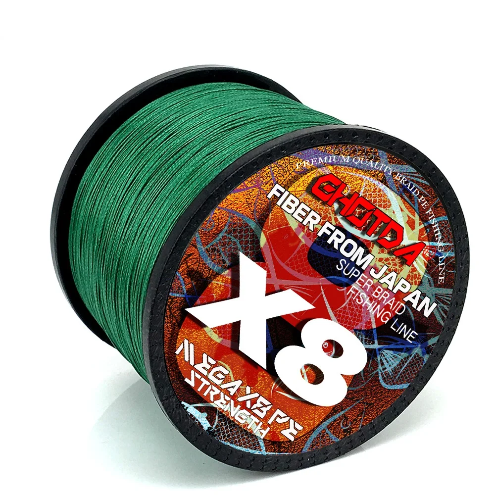 GHOTDA 8 Strands Braided PE Fishing Line 500M 1000M Fly Wire Multifilament Carp Wire X8 Japan Multicolor Sea Line Super Strong