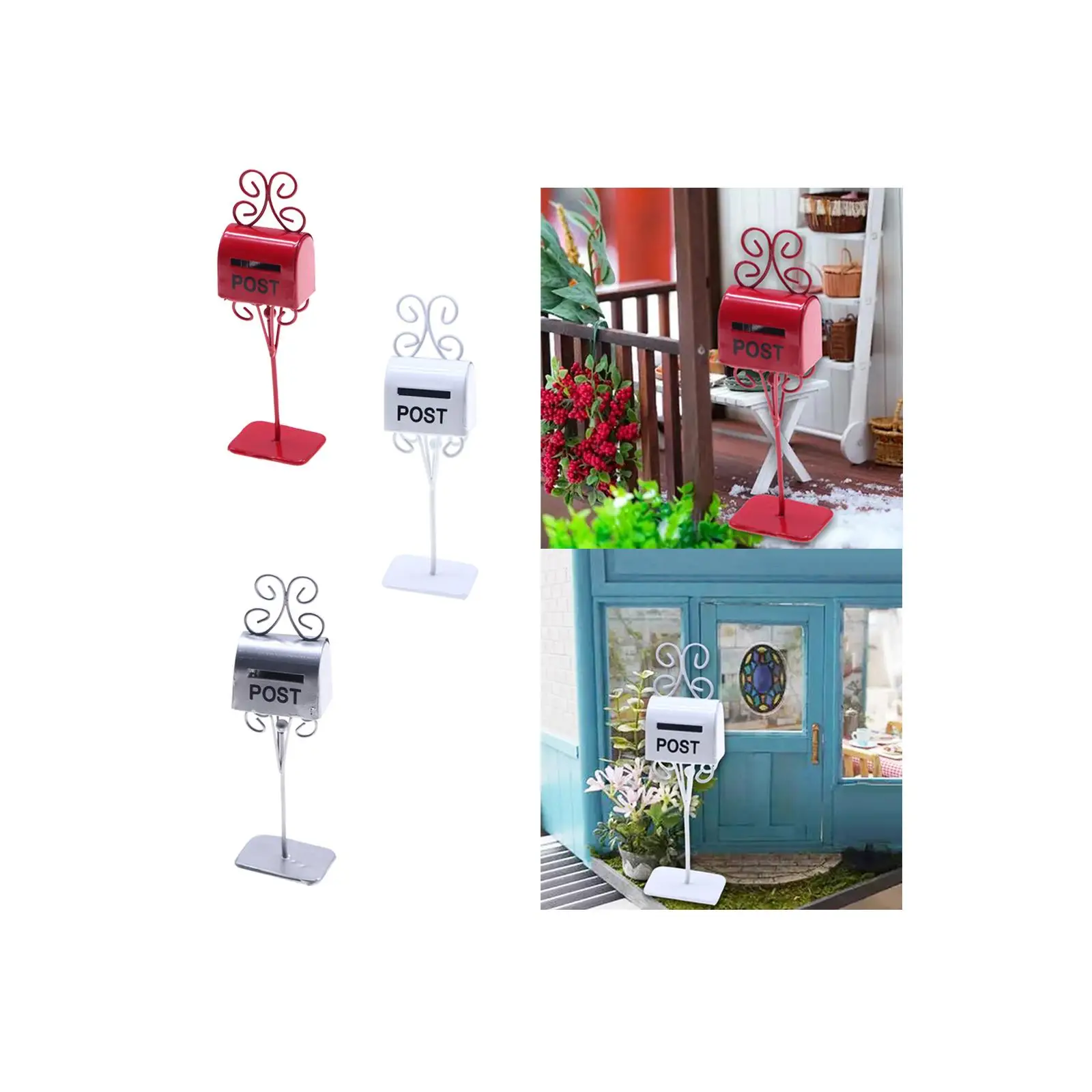 Cassetta postale per casa delle bambole in miniatura Accessori per scene fai-da-te Fai finta di giocare con mini cassetta postale