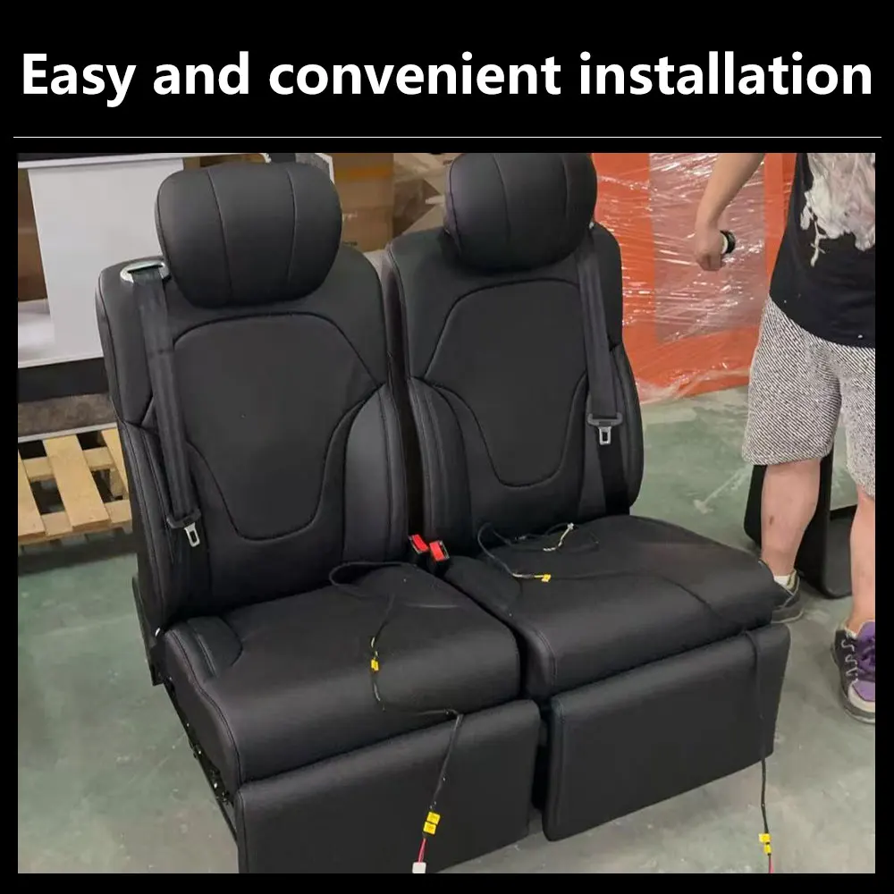 Business Van Luxury Airline Seat Built-in Hidden Folding Table Leather Seat Upgrade Accessories Fit  Vito V-Class W447