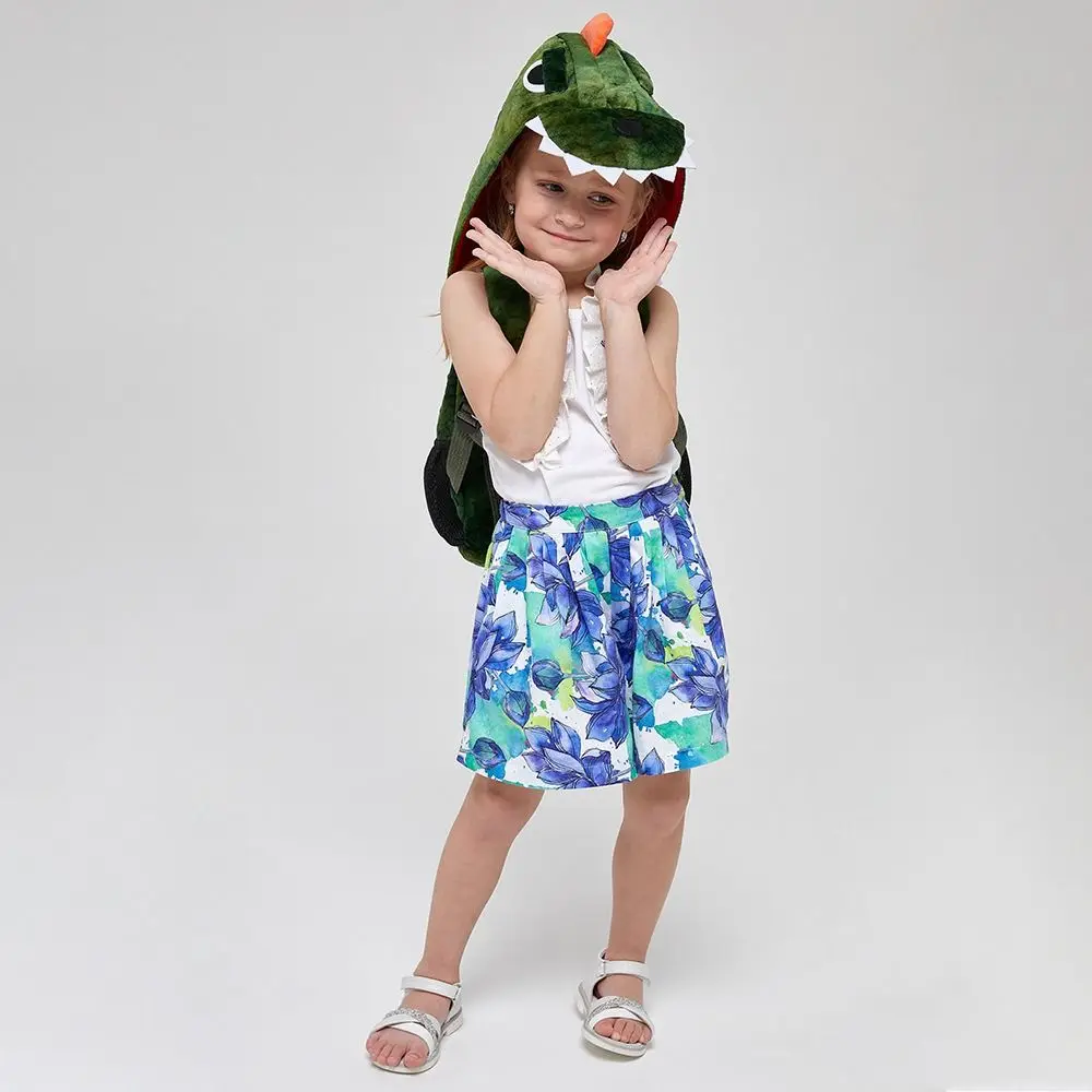 Detachable Hat Cartoon Dinosaur Backpack Hooded Dinosaur Shoulders Bag with Hat Cute Creative Plush Kindergarten Bag Outdoor