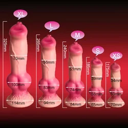 Dildos para cães realistas para homens e mulheres, pênis enorme com ventosa, Big Butt Plug, galo monstro gigante, suprimentos para adultos, 5 tamanhos, XXL, sexy adult, brinquedos sexy shopping, masturbador masculino