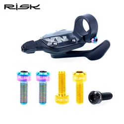 RISK 2PCS M5x14mm Bicycle Brake Lever Trigger Screws MTB Derailleur Lever Fixed Bolts Mountain Thumb Shifter Screws Bike Part