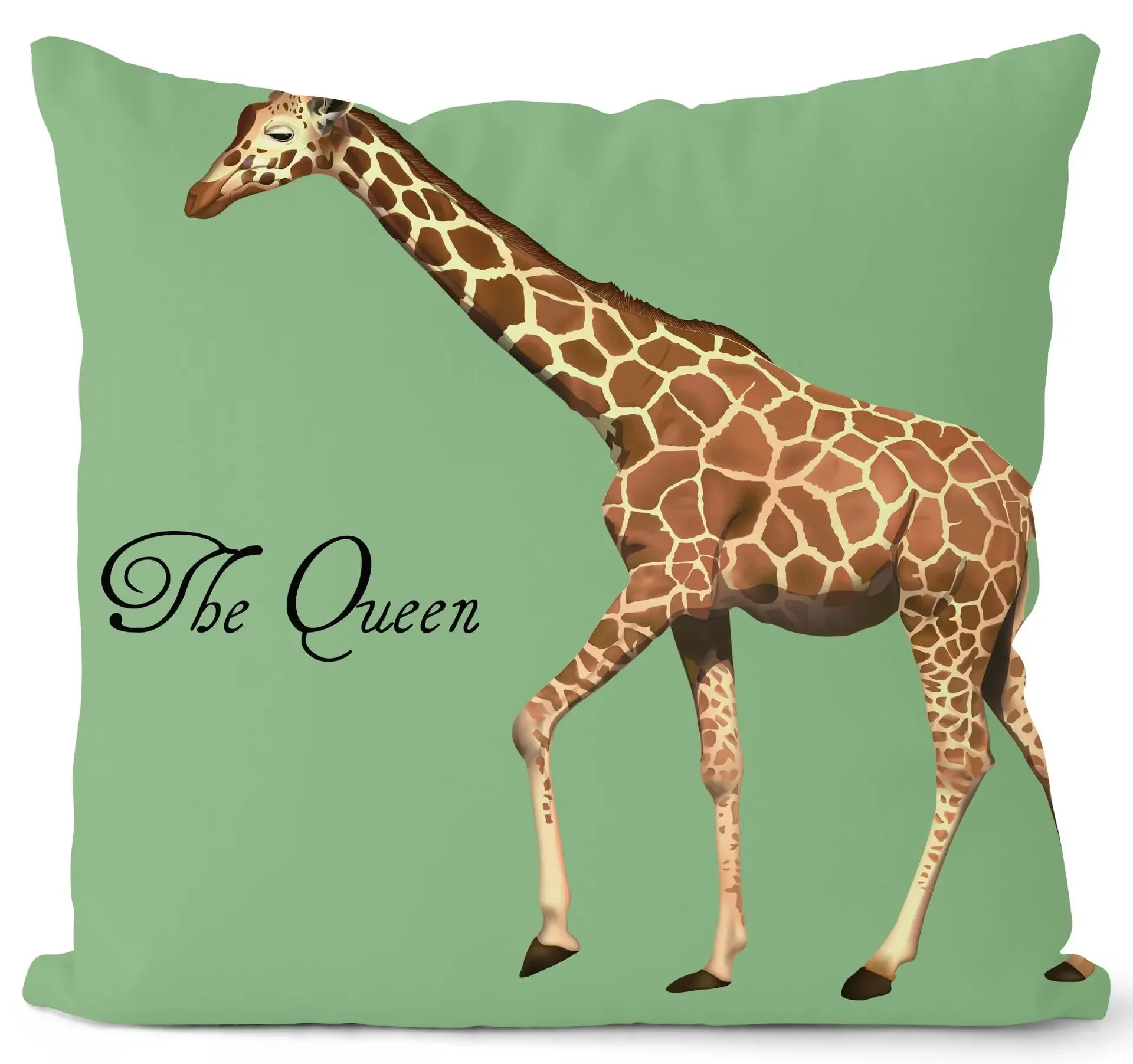 Housse de coussin imprimée plantes vertes et girafe, taie d'oreiller Hipster nordique à géométrie Simple, pour canapé-lit, sièges, nouvelle collection été