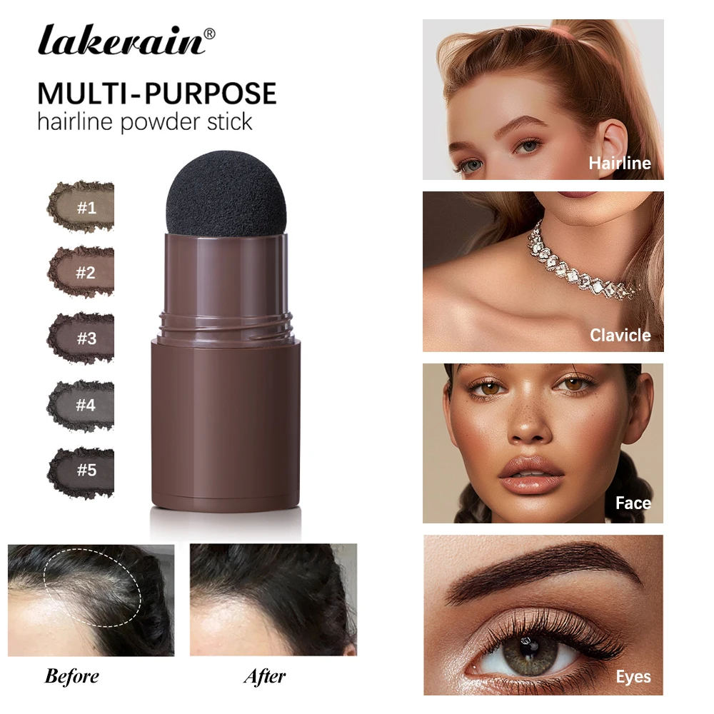 Lakerain Hairline Powder Waterproof Sweat-proof Long Lasting Holding Filling Hair and Eyebrows Gaps Naturally Modify Fine Powder