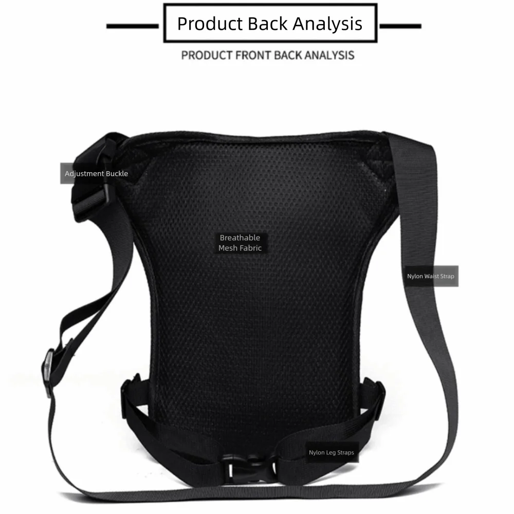 

Large Capacity Outdoor Drop Leg Bag Adjustable Multi-layers Hiking Waist Pack Nylon Casual Bike Cycling Bag Outdoor Sports