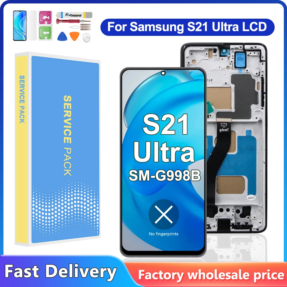シャーシ付きデジタルタッチスクリーンsamsung-s21-ultratftg998bg998bdssm-g9980の代替品