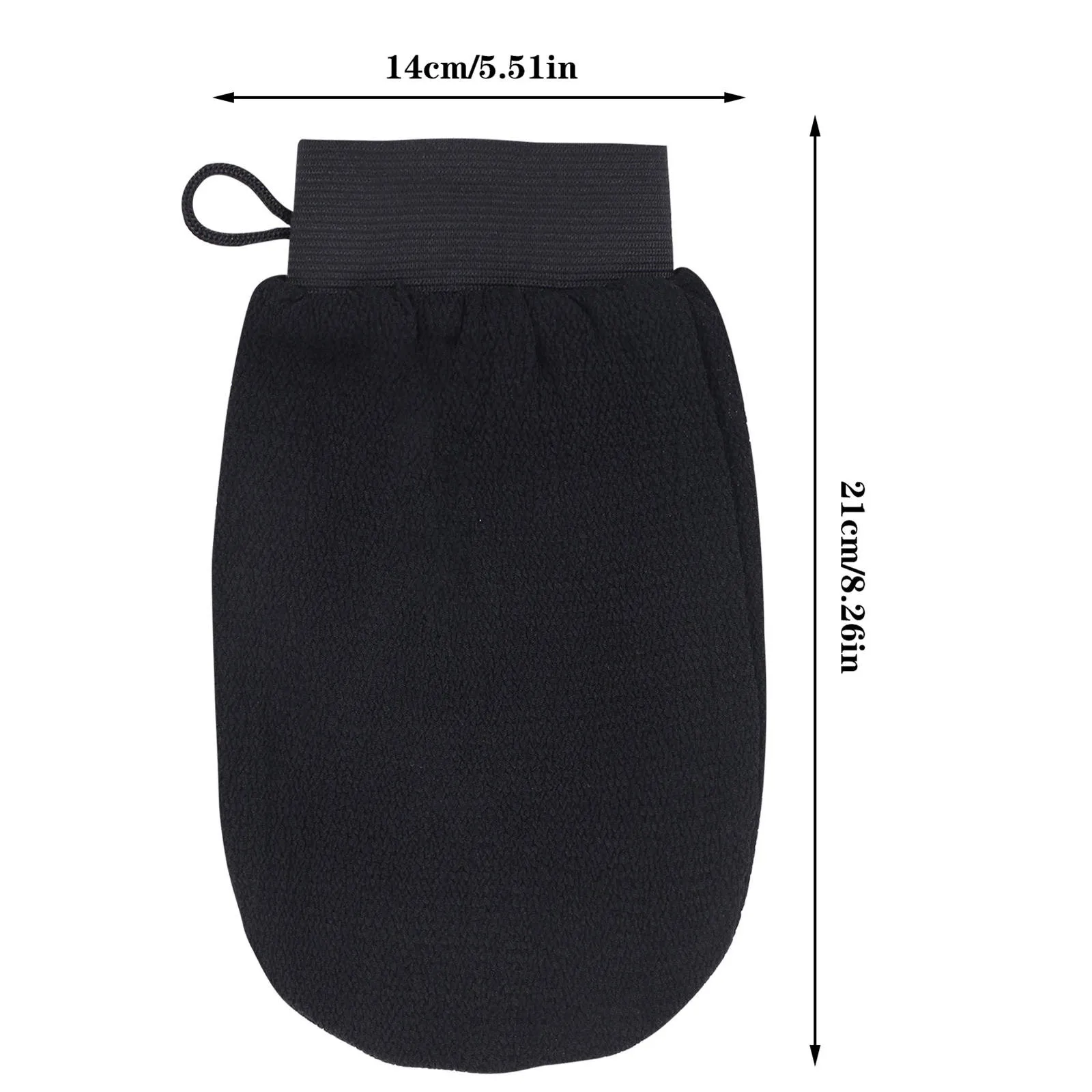 Black Bath Towel Gloves for Bathroom Cleaning 4 Pack Exfoliating Gloves Shower Scrub Gloves Deep Body Bath Mitt Body