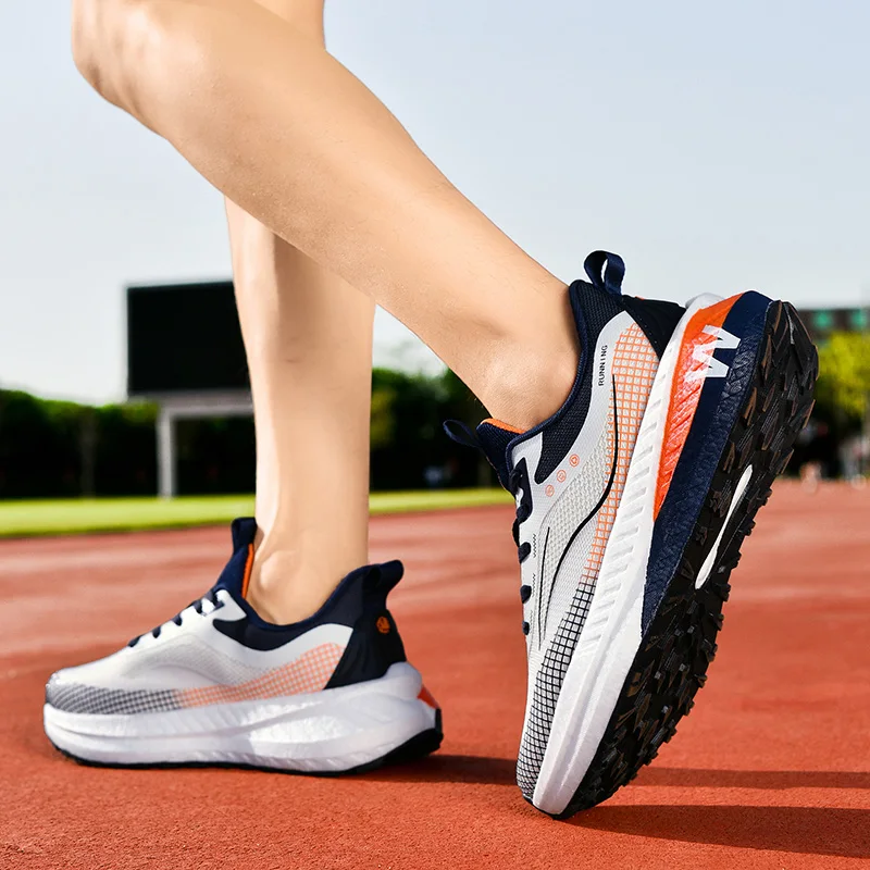 

Мужские кроссовки на толстой подошве, легкая сетчатая противоскользящая износостойкая повседневная обувь, мужская удобная спортивная обувь на шнуровке