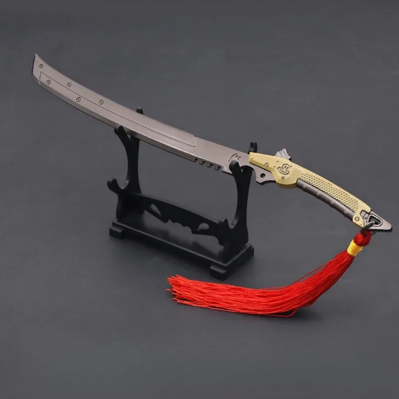 ดาบของเล่นโลหะหุ้มปลอก แอช วอยด์ เบรกเกอร์ ขนาด 22 ซม./8.66 นิ้ว อุปกรณ์เสริมเกม Apex ของตกแต่งตั้งโต๊ะ ของขวัญวันเกิดสำหรับเด็กผู้ชาย