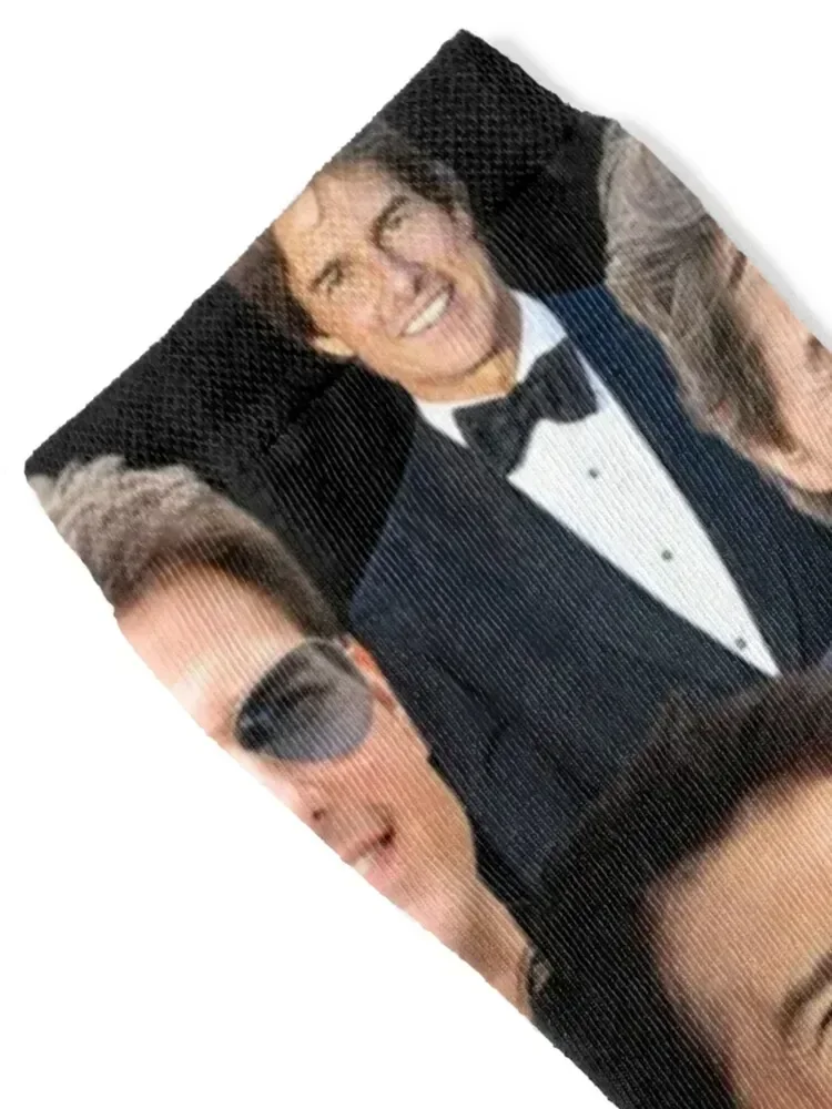 tom cruise photo collage Socks soccer anti-slip basketball cycling kawaii Socks Men Women's