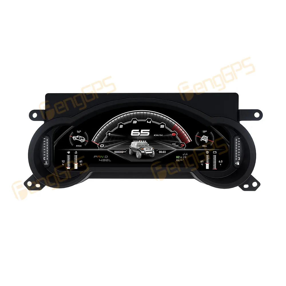 12.3 Inch HD Full LCD Digital Instrument Cluster Multifunctional Dashboard Display For Toyota FJ 2008-2023 Car Accessories