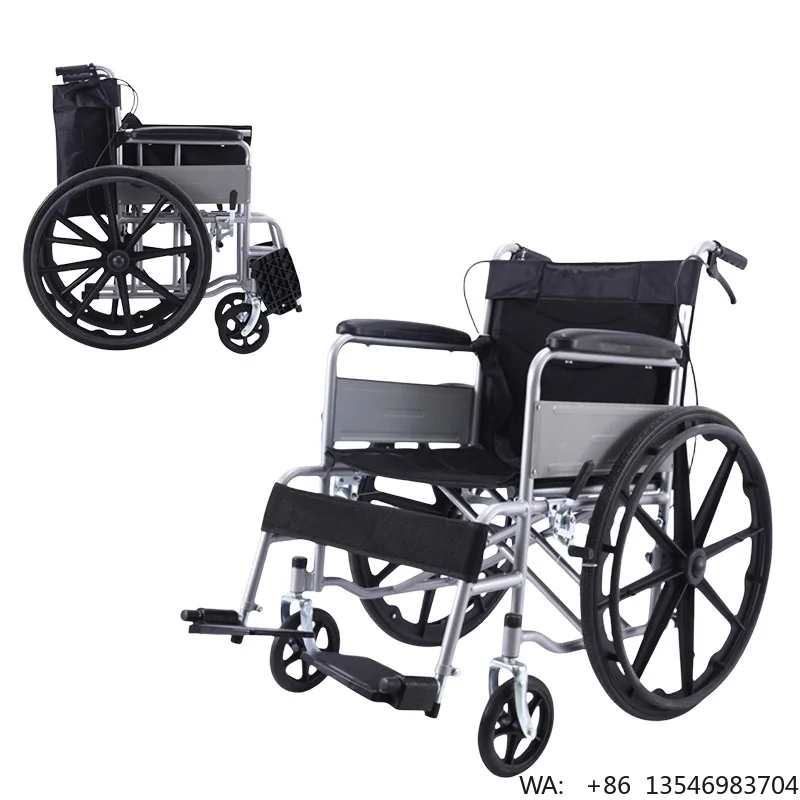 Silla de Ruedas Manual Económica, Precio de Fábrica, OEM, Bajo Costo, Venta Caliente, Portátil y Ligera para Discapacitados, Ancianos y Rehabilitación