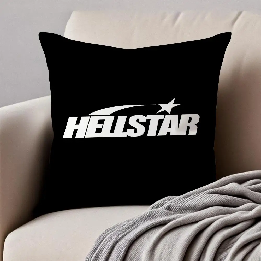 Gothic Fashion Brand Hellstar Cushion Cover Pillowcase Anti-dustmite Invisible Zipper Short Plush Sofa Cushion view 5