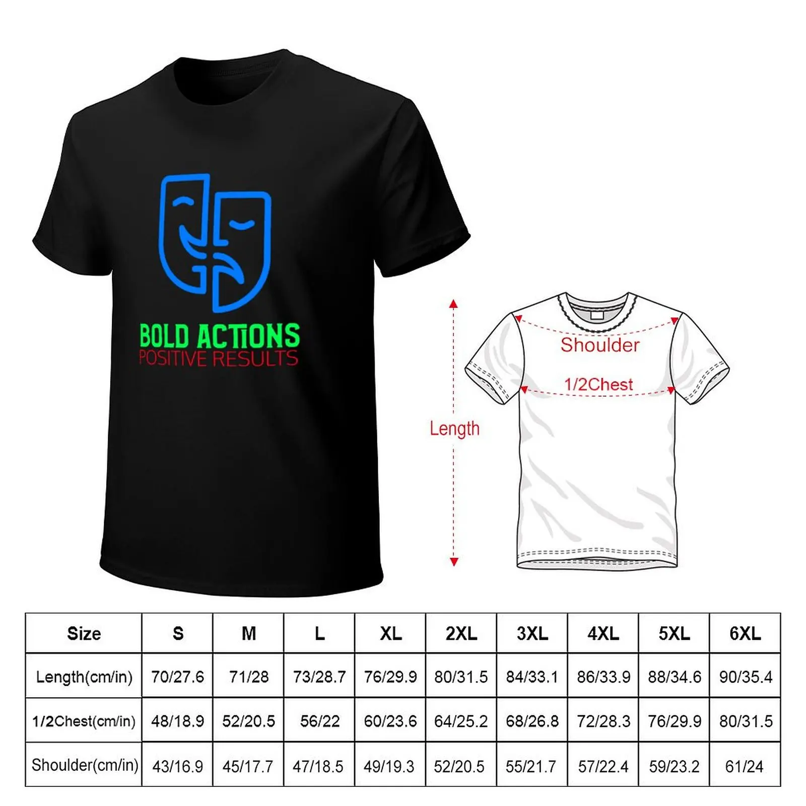 Bold actions positive results destiny T-Shirt Thanksgiving Casual Tee