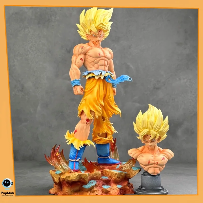 

Dragon Ball Unlimited Initial Super Goku 2.0 Top configuration Double head Standard Anime Statue Handmade Model Ornament