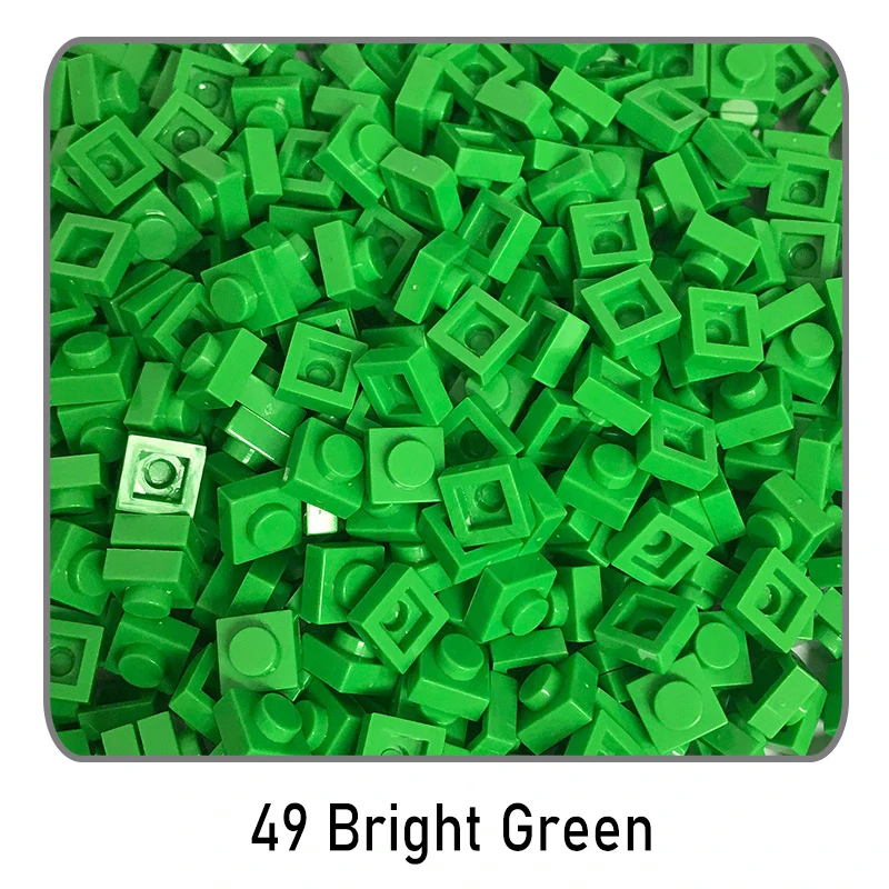 500 stücke/100 stücke DIY Pixel Kunst Bausteine 1x1 Quadratische Ziegel Groß Kompatibel Mit 3024 Dünne Zahlen ziegel Montieren Spielzeug für