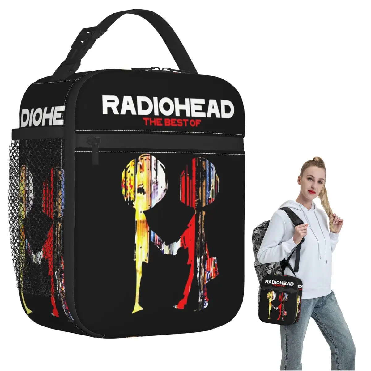 

Музыкальная термосумка для обедов Radiohead Band для женщин и детей, портативные контейнеры для еды, термосумка для обедов