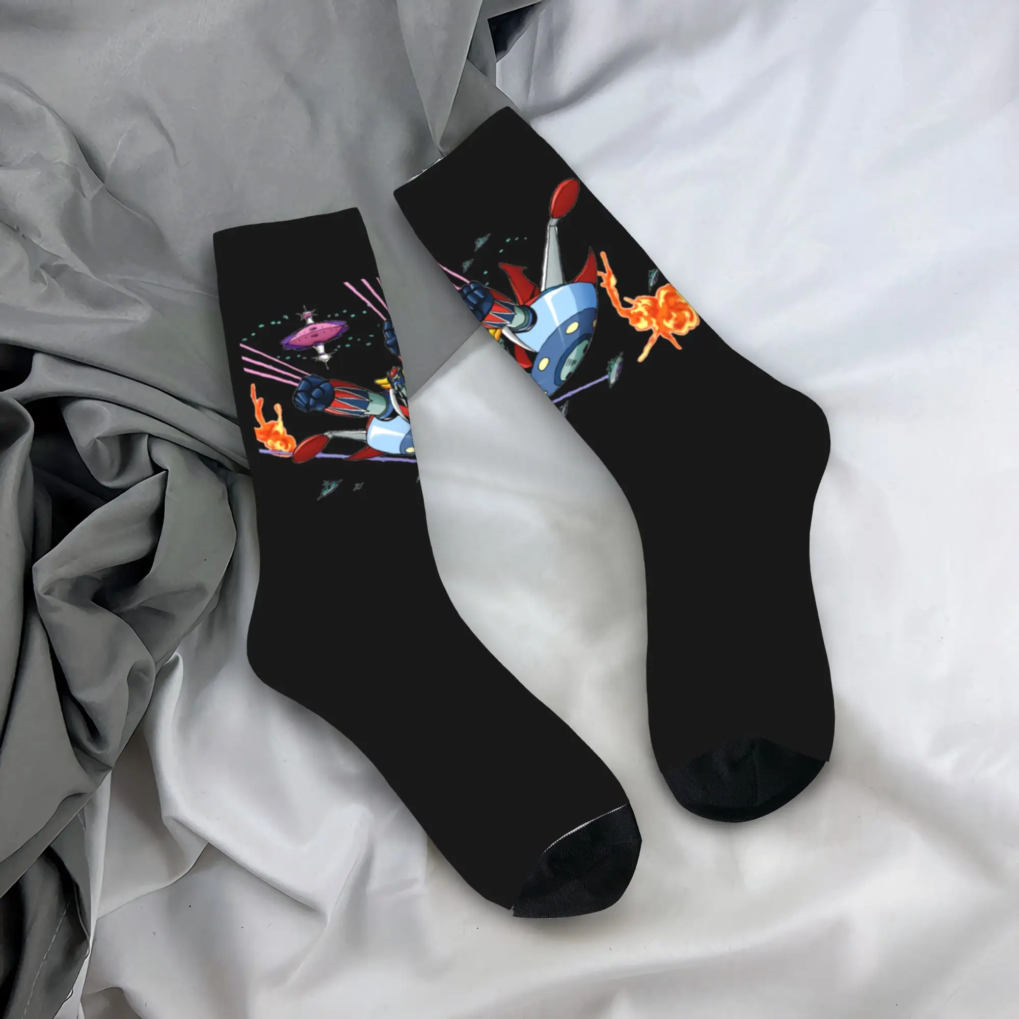 

Custom Fashion Men's Atlas UFO Robot Dress Socks Unisex Warm Breathbale 3D Print Grendizer Goldorak Anime Manga Crew Socks
