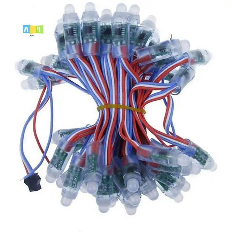 

A04E-400 шт./лот, 12 мм, WS2811, 2811 IC, RGB LED модуль-пиксель, гирлянда, IP68, 5В, для праздников/Рождества/фестивалей