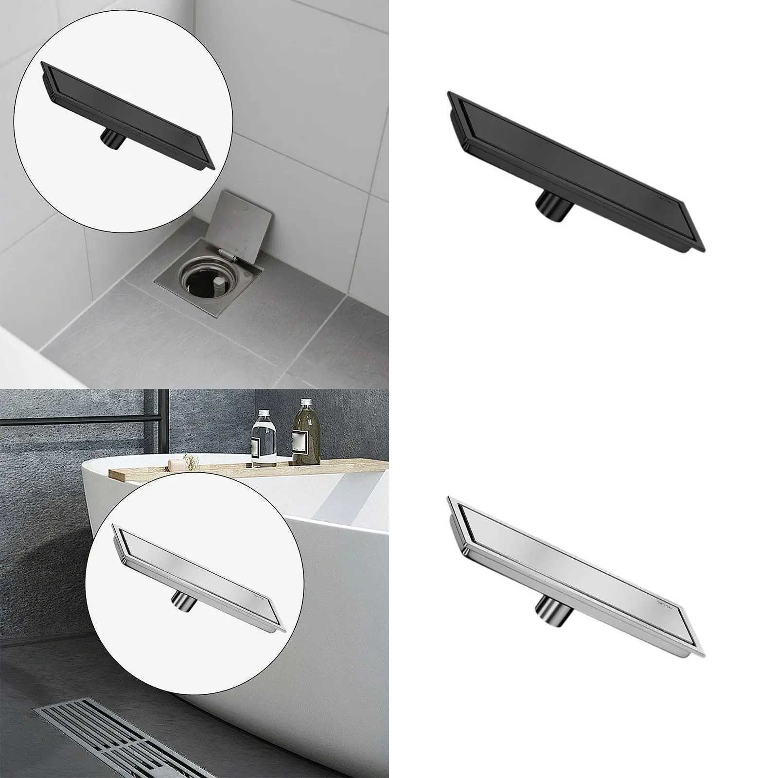 Shower Channel Floor Drain Linear Trap Grate And Water Collector Made of