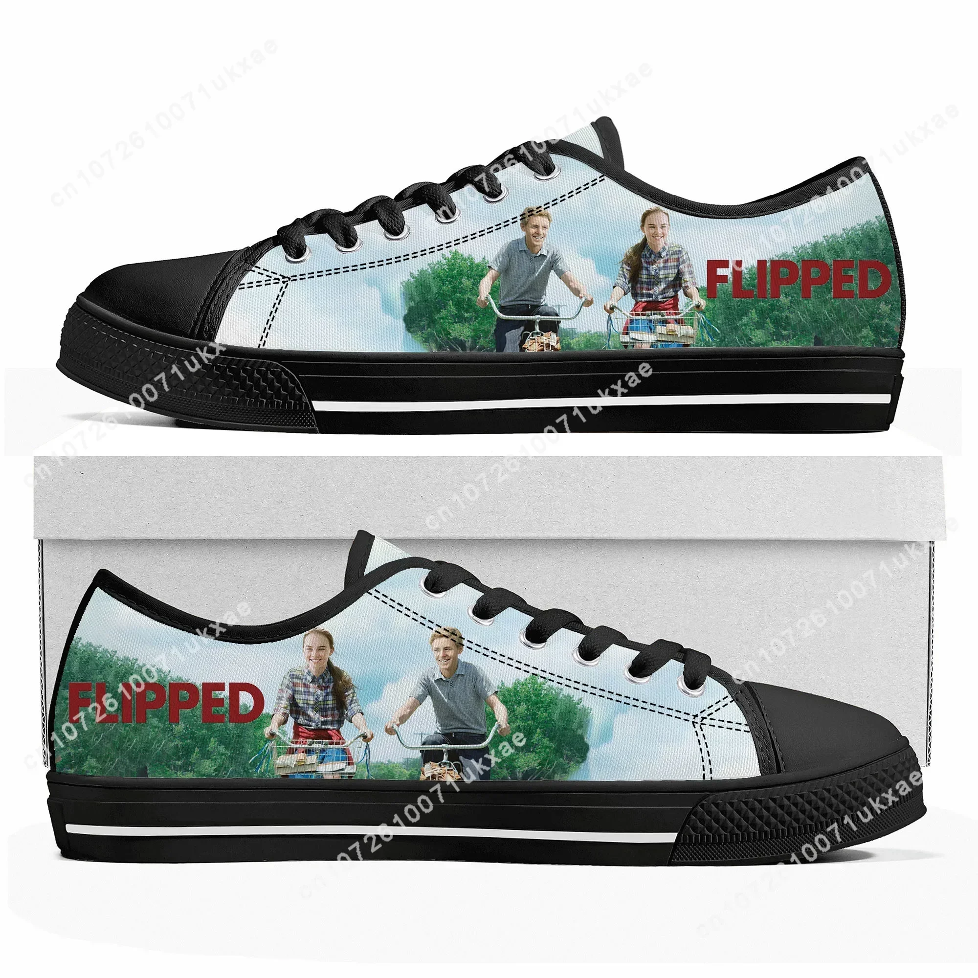 Flipped Movie Low Top Sneakers Mens Womens Teenager Canvas High Quality Sneaker Casual Custom Made Shoes Customize DIY Shoe