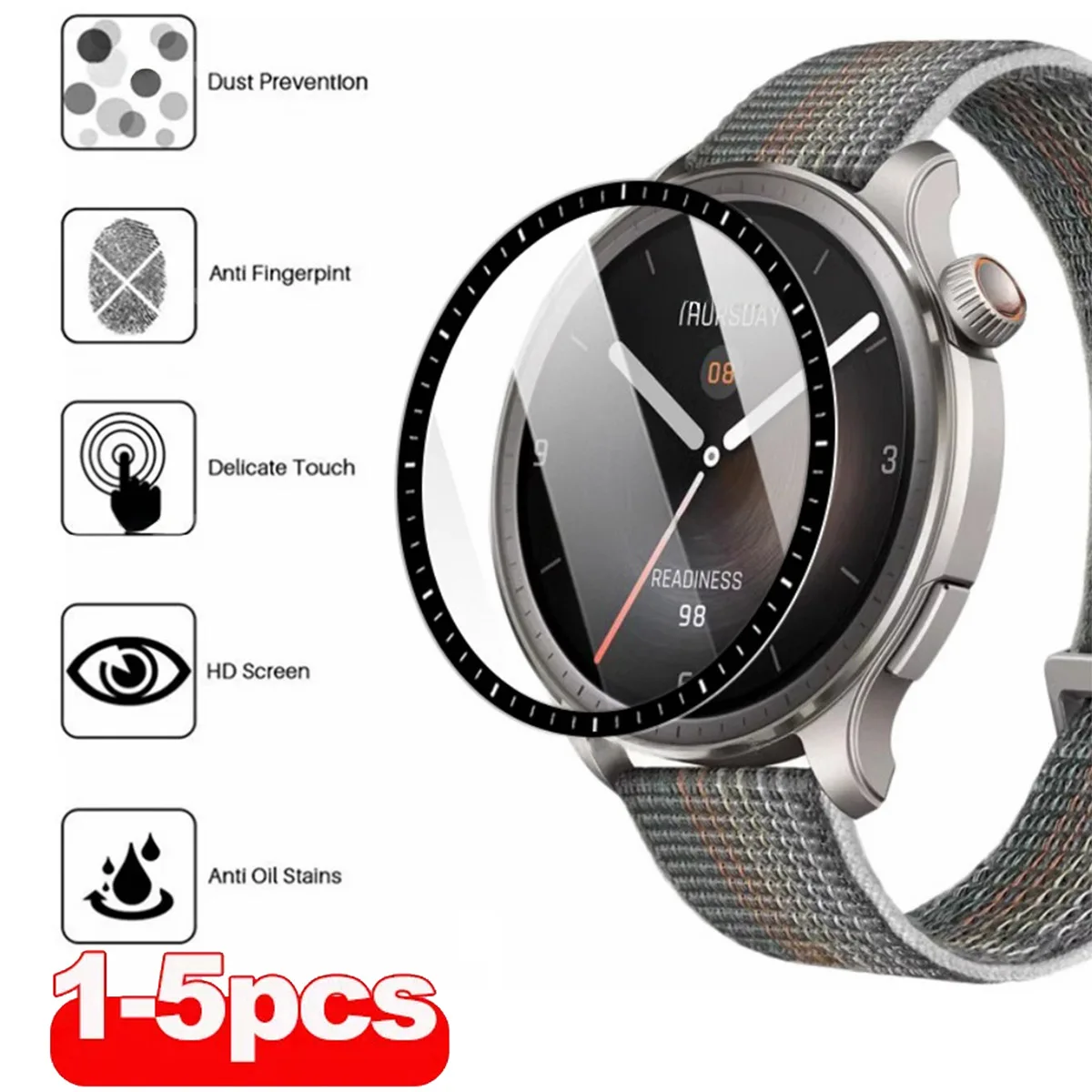 Filmes macios protetores curvados completos para amazfit equilíbrio relógio inteligente claro anti-impressões digitais protetor de tela para amazfit e