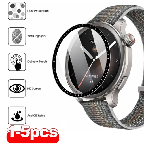Películas protectoras suaves completamente curvadas para reloj inteligente Amazfit Balance, Protector de pantalla transparente antihuellas para Amazfit Balance