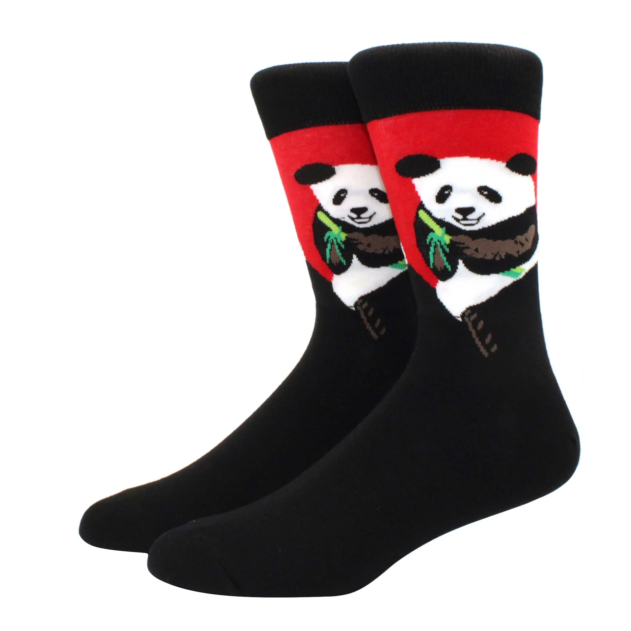 Men happy fun socks printing art cute spring animal socks panda cow sheep bulldog cotton fashion harajuku colorful socks