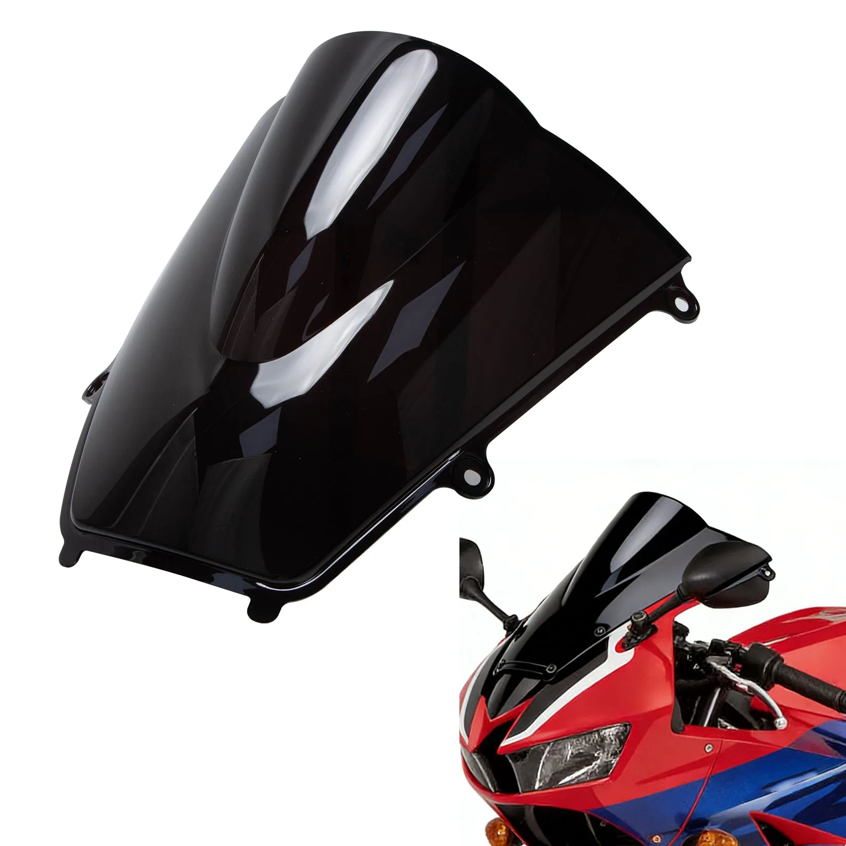 

Motorcycle Windshield Double Bubble Windshield Accessories Fairing For Honda CBR600RR F5 2021-2026 2021 2022 2023 2024 2025 2026