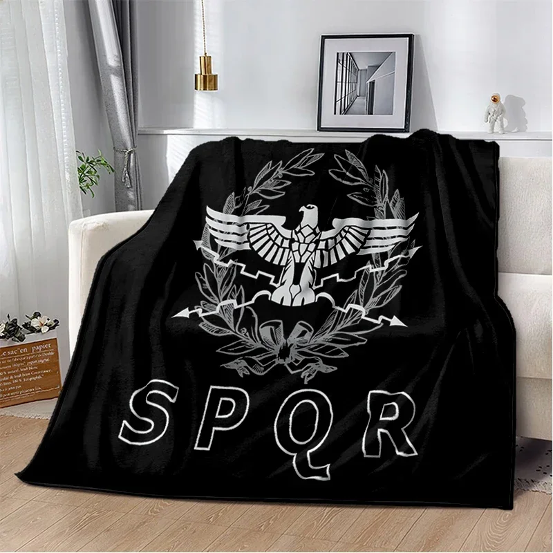 Roman SPQR printed blanket, office lounge sofa blanket, household air conditioning blanket, multi-functional blanket gift