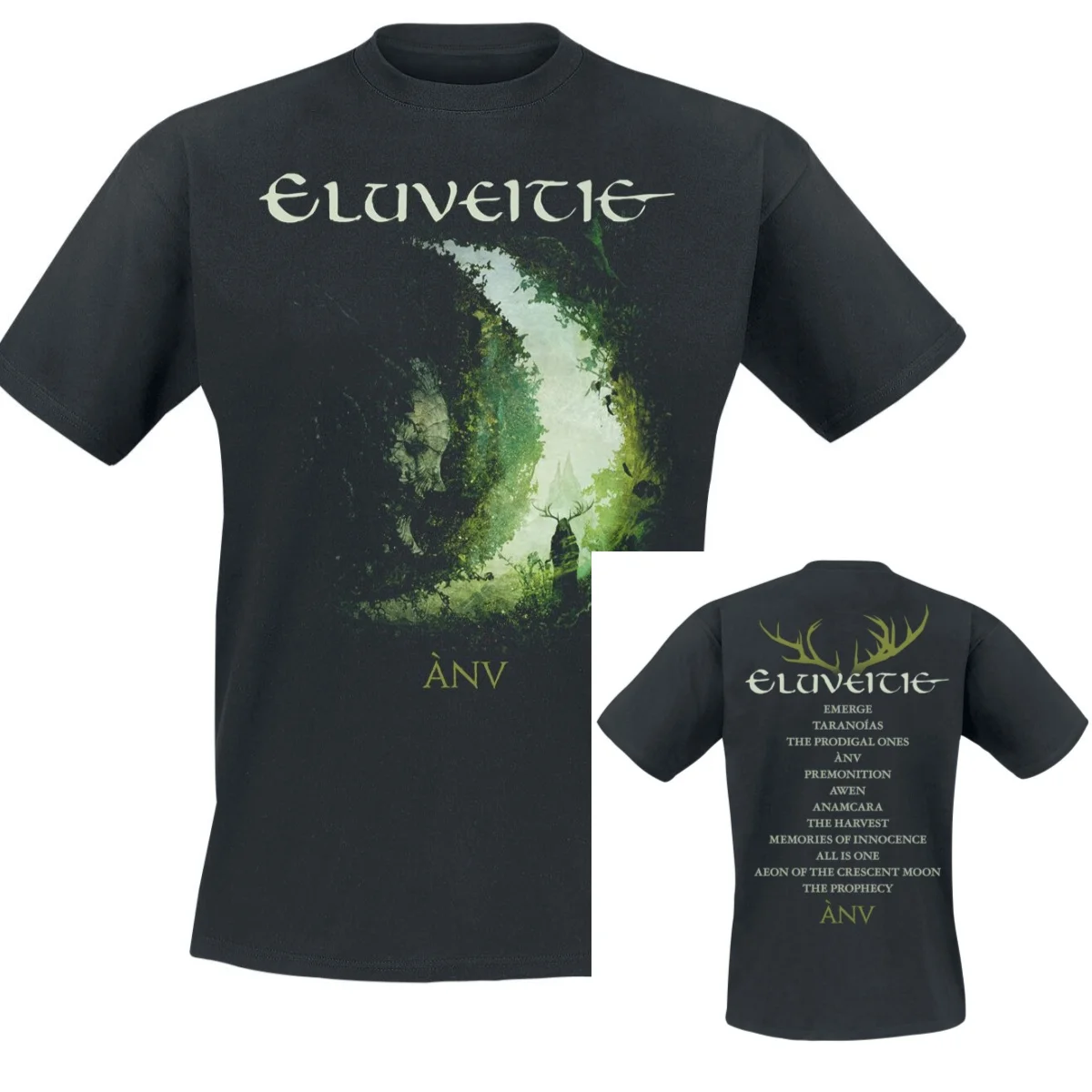 Camiseta da banda Eluveitie 100% algodão com estampa gráfica masculina e feminina, top de verão para streetwear