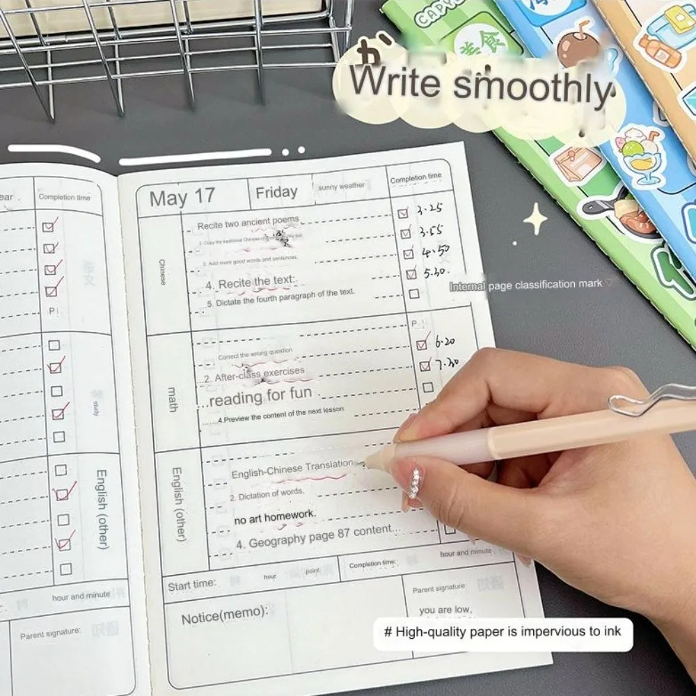 Student Stationery Capybara Notebooks Homework Subject Registration Books Workbook Diary Planner Cartoon A5 Notebook